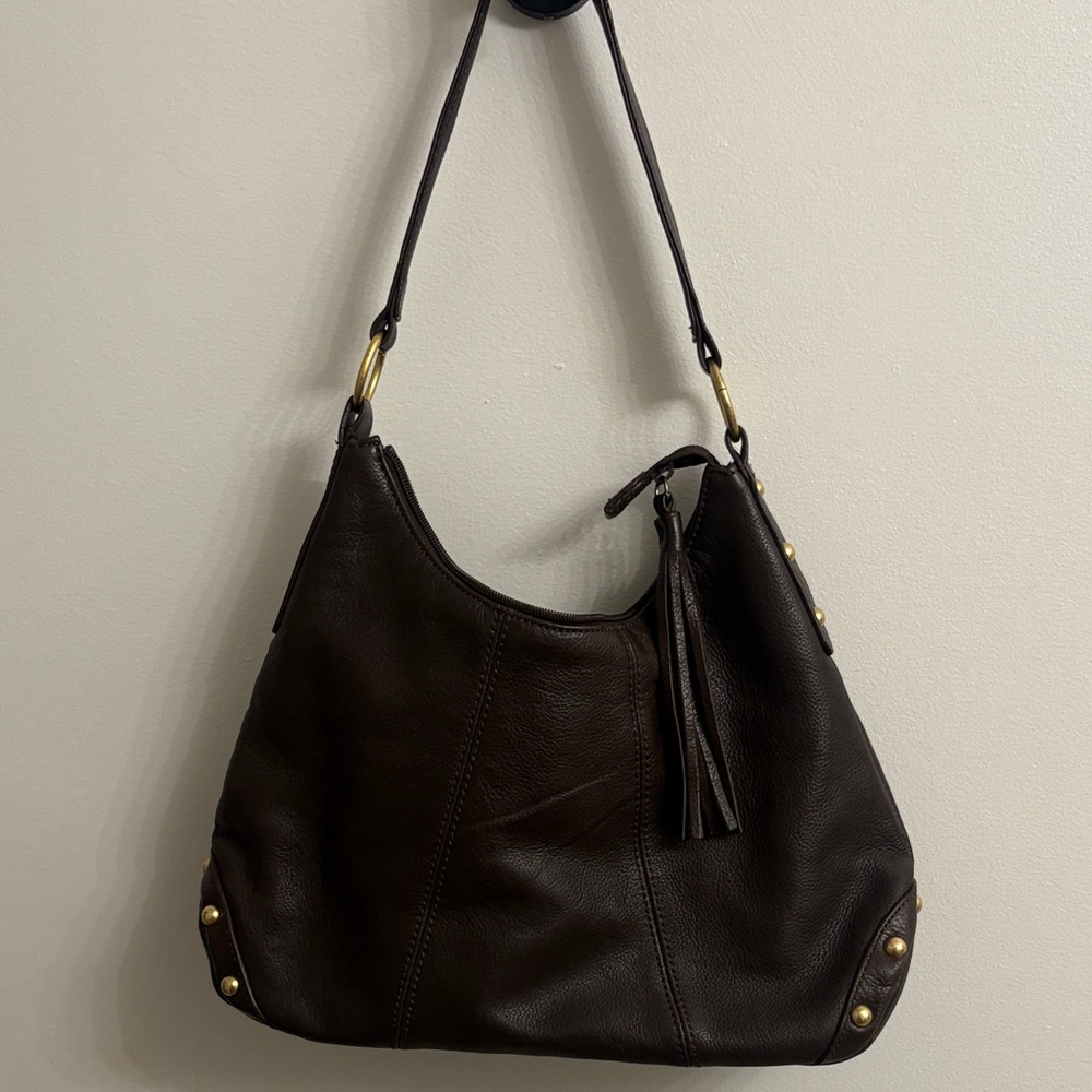 Stone Mountain Brown Leather Hobo Bag